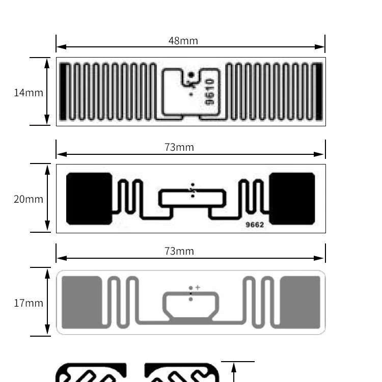 860-960MHz NXP U Code 8 UHF Paper RFID Label Blank White