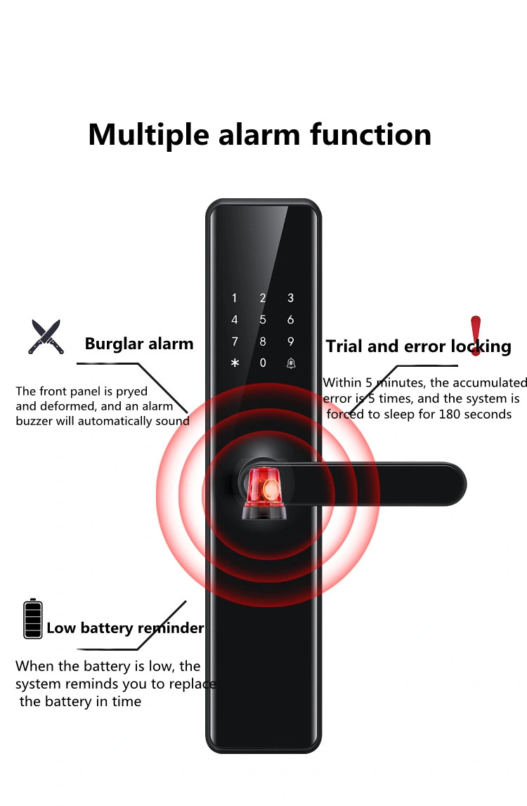 RFID Apartment Digital Door Lock Smart Cylinder Biometric Fingerprint Password Smart Door Lock