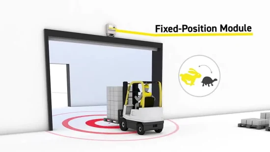 UWB-Gabelstapler-LKW-Fußgänger-Annäherungsalarm, Alarm, Blitzlichter, Blitzsirene, hochpräziser Sensor